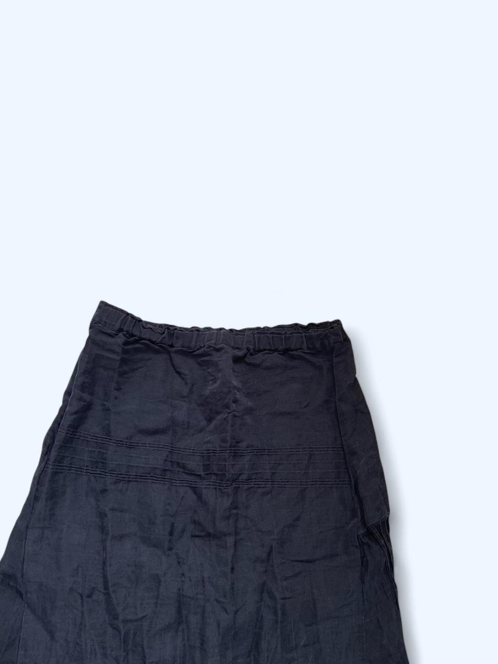 Black linen silk vintage skirt size M by Shirin Guild - Picture 6 of 8